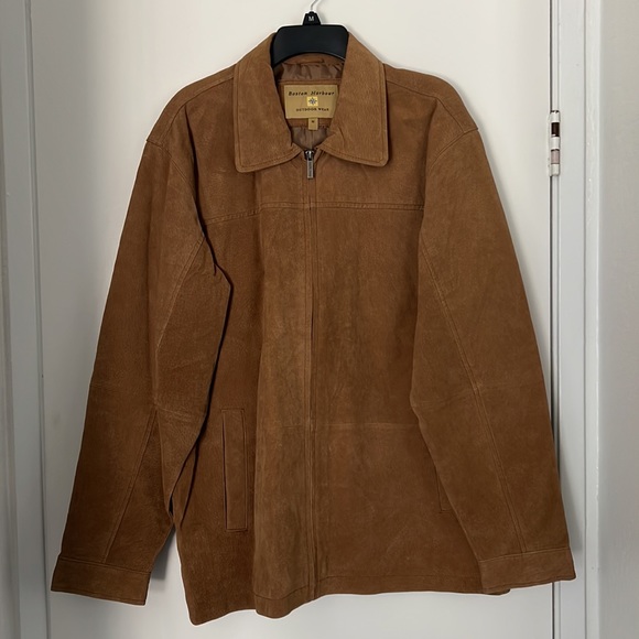 Boston Harbour Tan Leather Coat - Picture 1 of 8